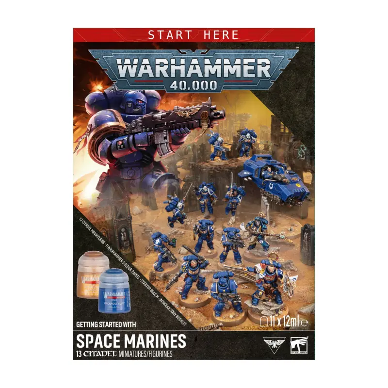 Getting started with space marines, games workshop, warhammer 40000 11th edition, engleza, model 60-52